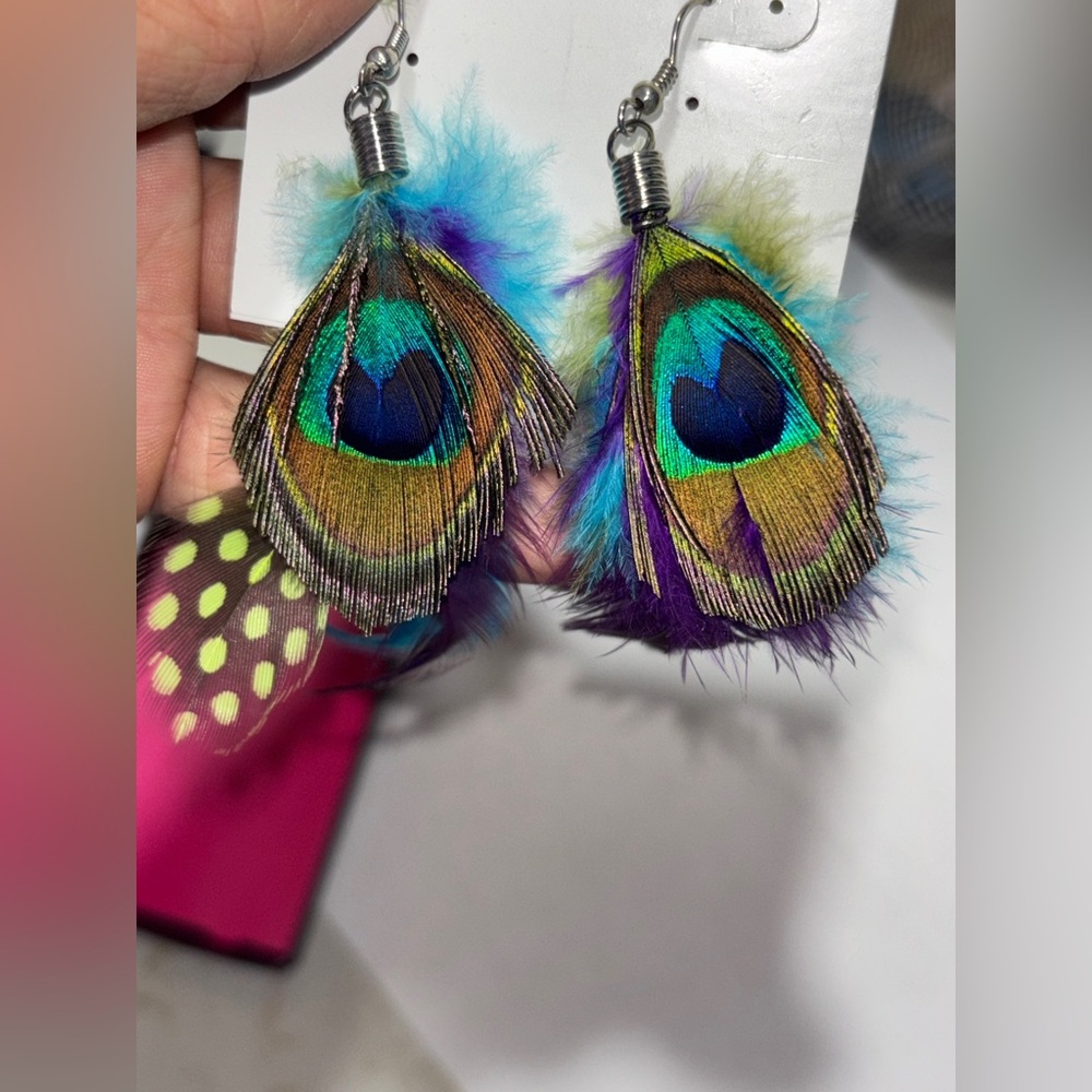 Peacock Feather Earrings